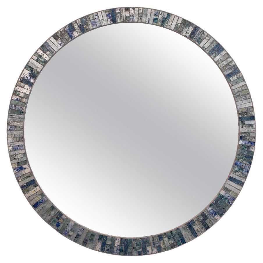 Modern Round Mirror - 36" D by Ercole Home  For Sale