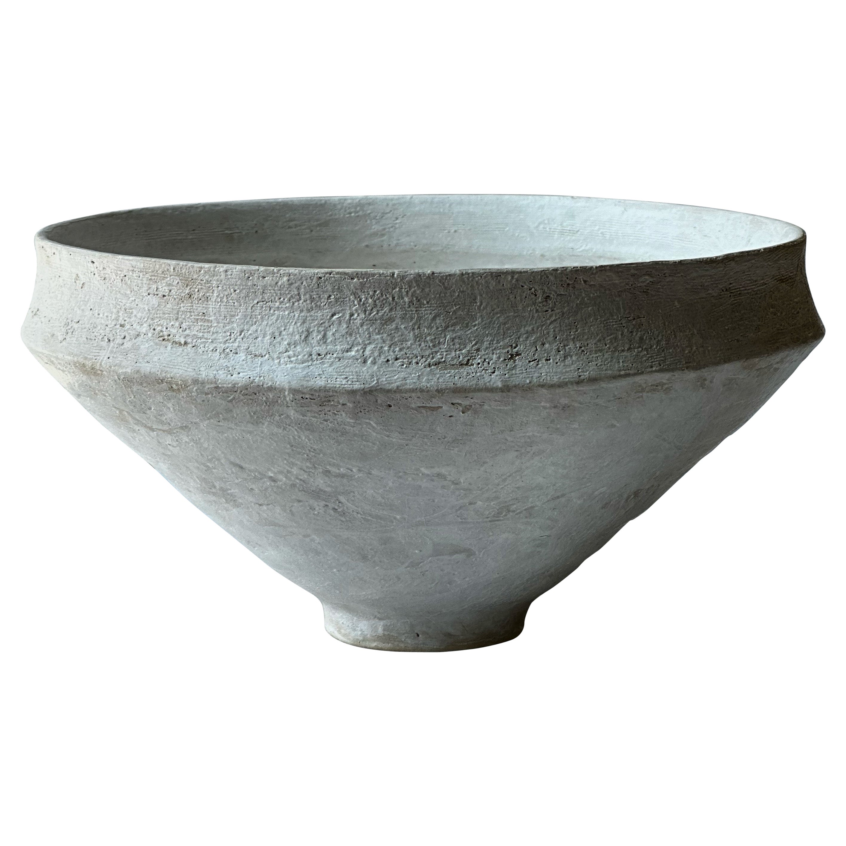 Grey Stoneware Roman Bowl by Elena Vasilantonaki For Sale
