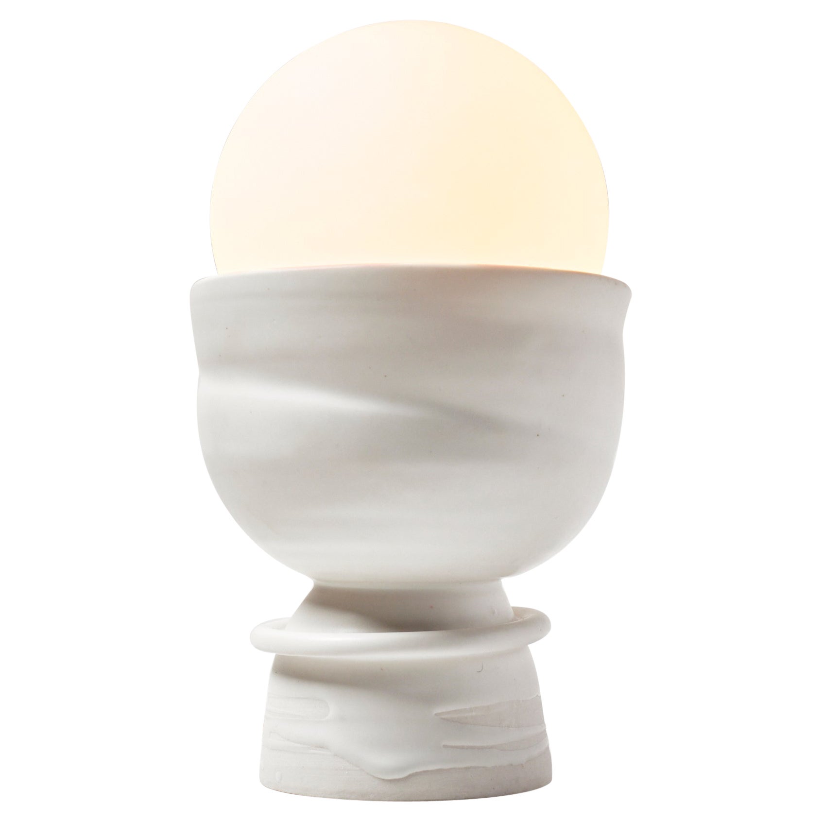 Original Egg Cup Ceramic Table Lamp by Erin Hupp For Sale