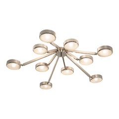 Oculus Ceiling Light by Gaspare Asaro-Murano Glass and Polished Nickel Finish