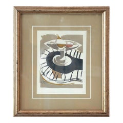 Litografia "Le Compote" di Georges Braque del 1960, incorniciata