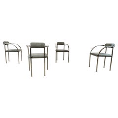 Chaises de salle à manger post-modernes par Belgo chrom, ensemble de 4 - 1980