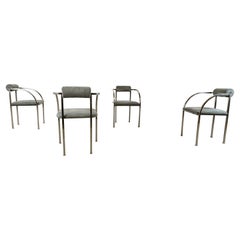 Sillas de comedor postmodernas de Belgo chrom, juego de 4 - Años 80
