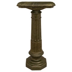 Italian 19th Century Louis XVI St. Vert De Patricia Marble Pedestal Column