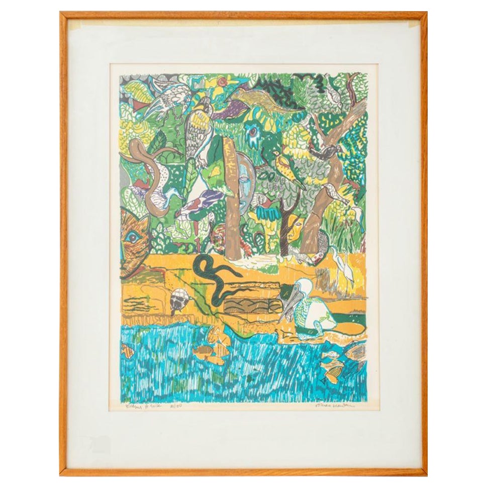 Romare Bearden "Dreams of Exile" Color Lithograph For Sale