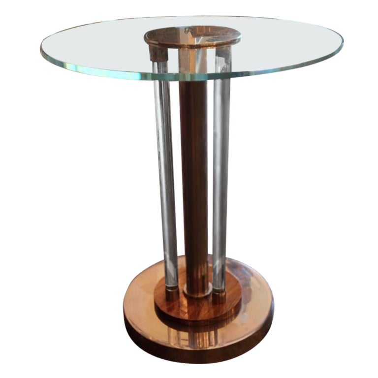 Chrome, Glass low Table For Sale