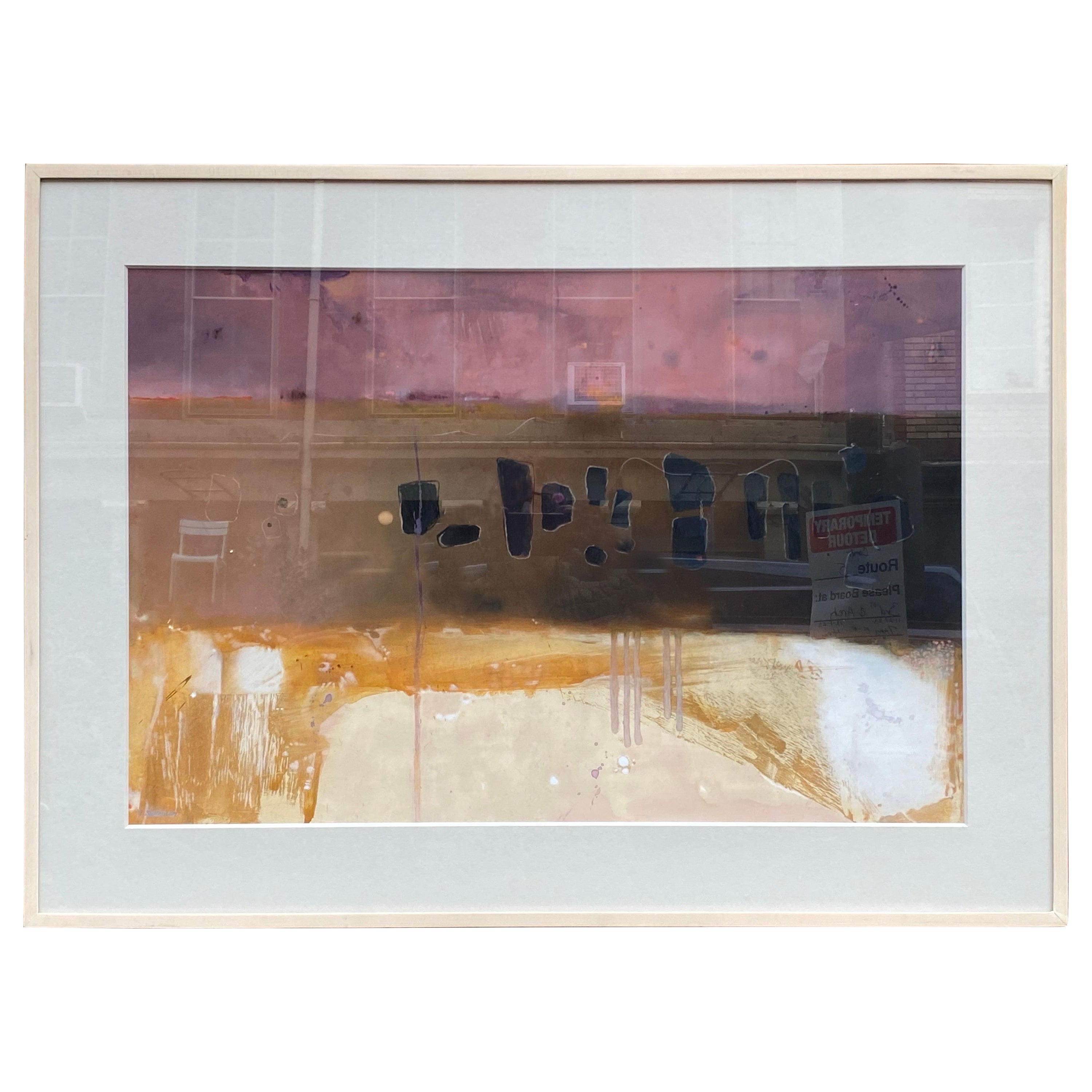 Helene Stephenson Mixed media "Sonora" Framed Painting For Sale