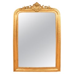 Louis Philippe Mirror With Gold Leaf 19th Century Greek Pattern