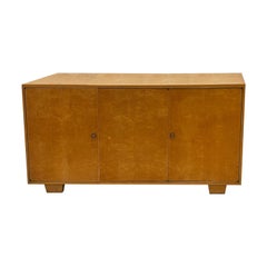 Art Deco Sycomore Sideboard With Multiple Drawers Attributed to De Coene-Belgium