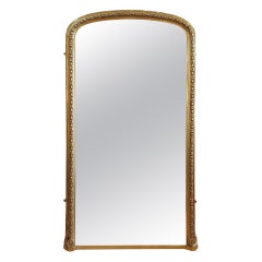 Grand miroir victorien à encadrement en bois sculpté et doré