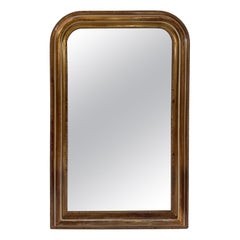 Lovely Curved Giltwood Louis Philippe Mirror