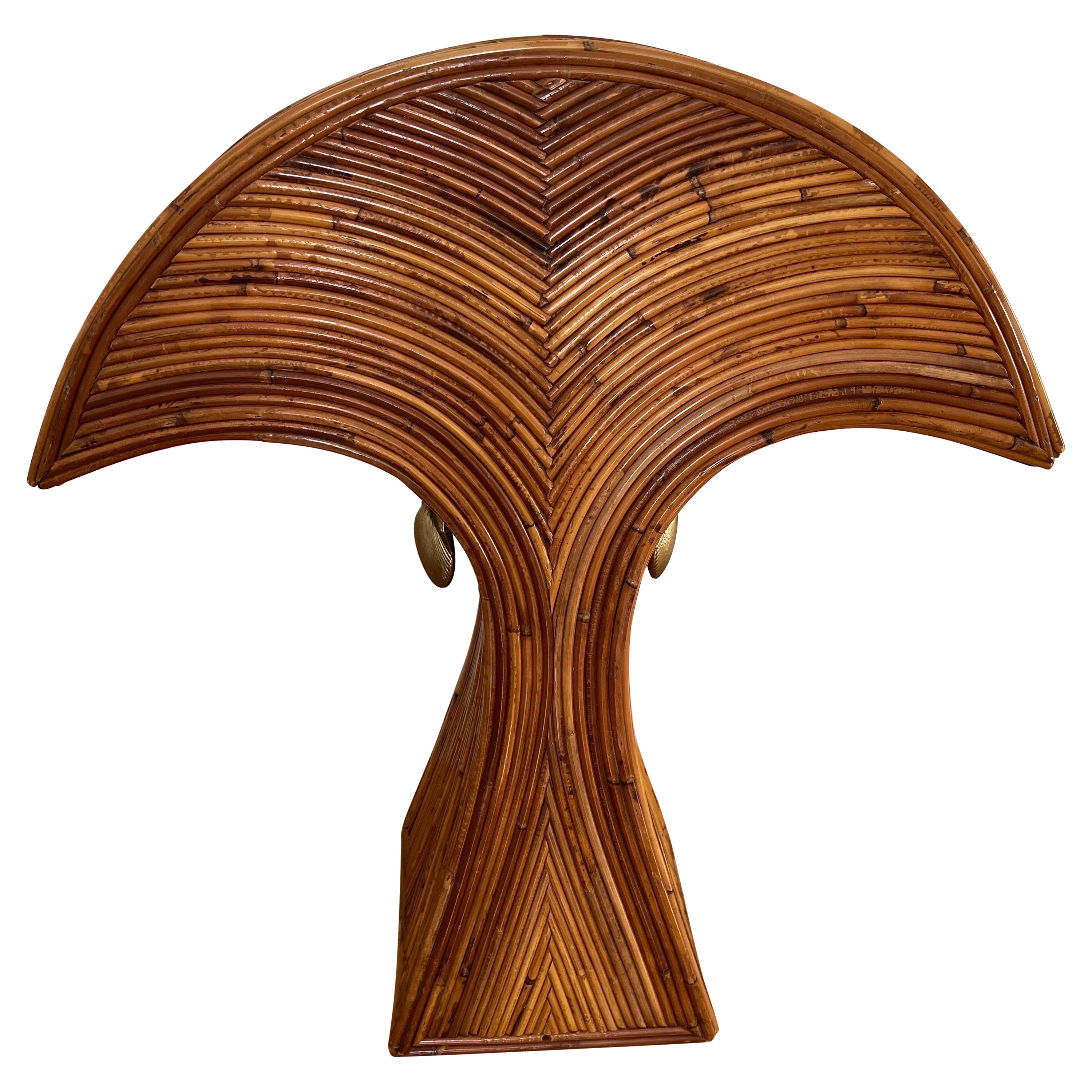 1970 Bamboo Arched Table Lamp For Sale