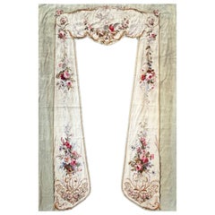 Antique 19th century Aubusson Tapestry Valance - 3m27x2m22 - No. 1356