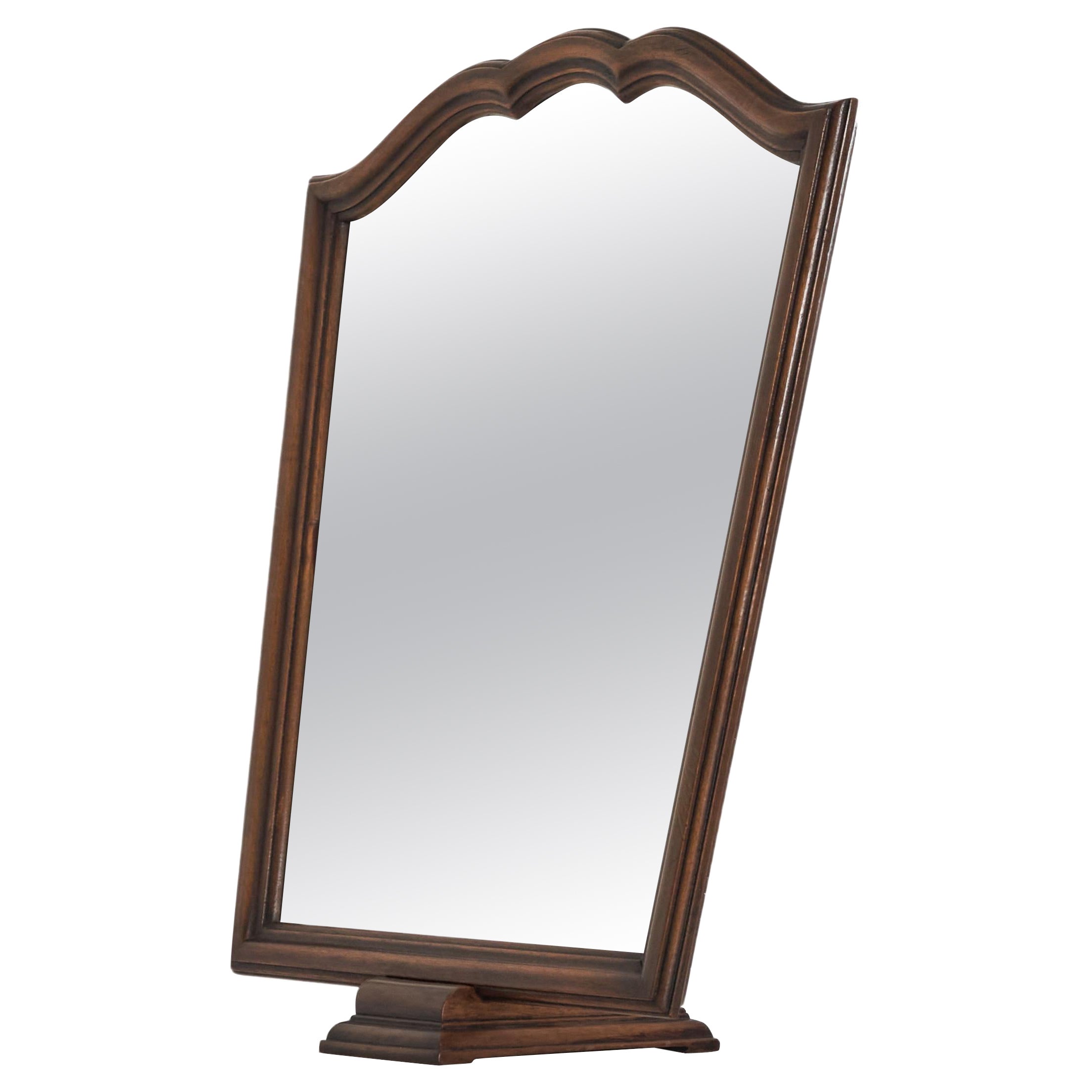 Elegant Antique Table Mirror in Wood  For Sale