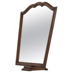 Élégant miroir de table ancien en bois 