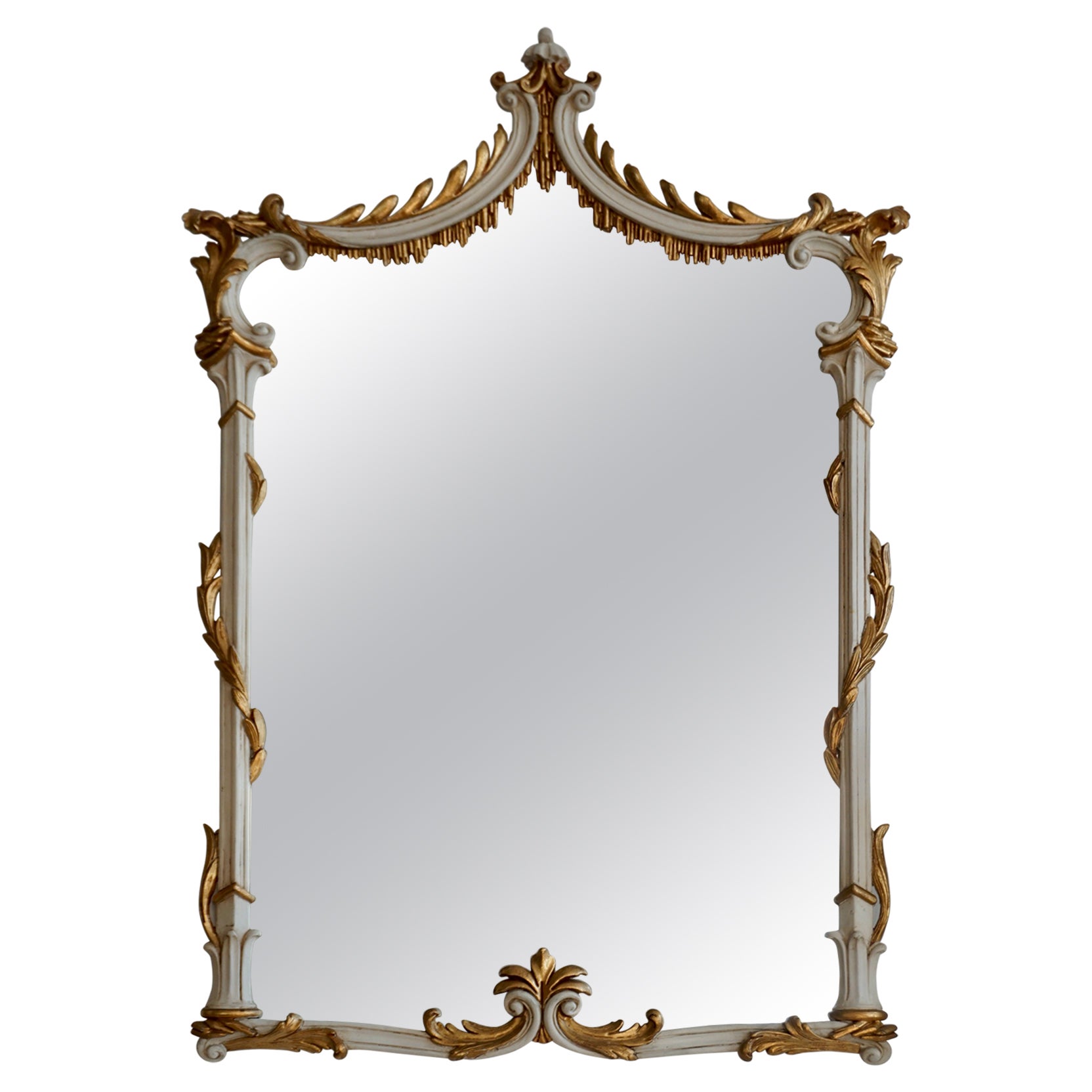 Style Rococo Wood Wood doré  Miroir