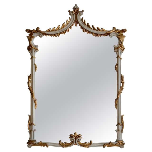Italian Rococo Baroque Gilt Wood Mirror For Sale at 1stDibs