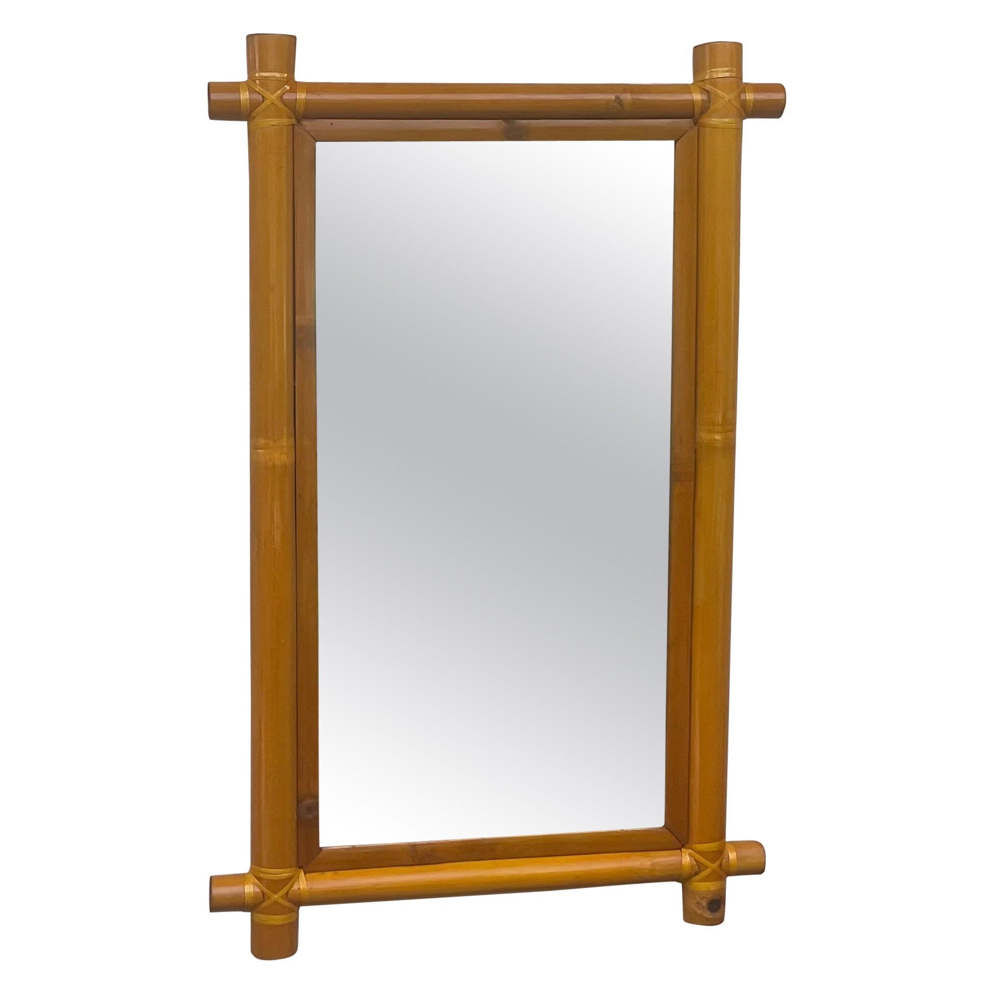 Maguire Style Bamboo mirror For Sale