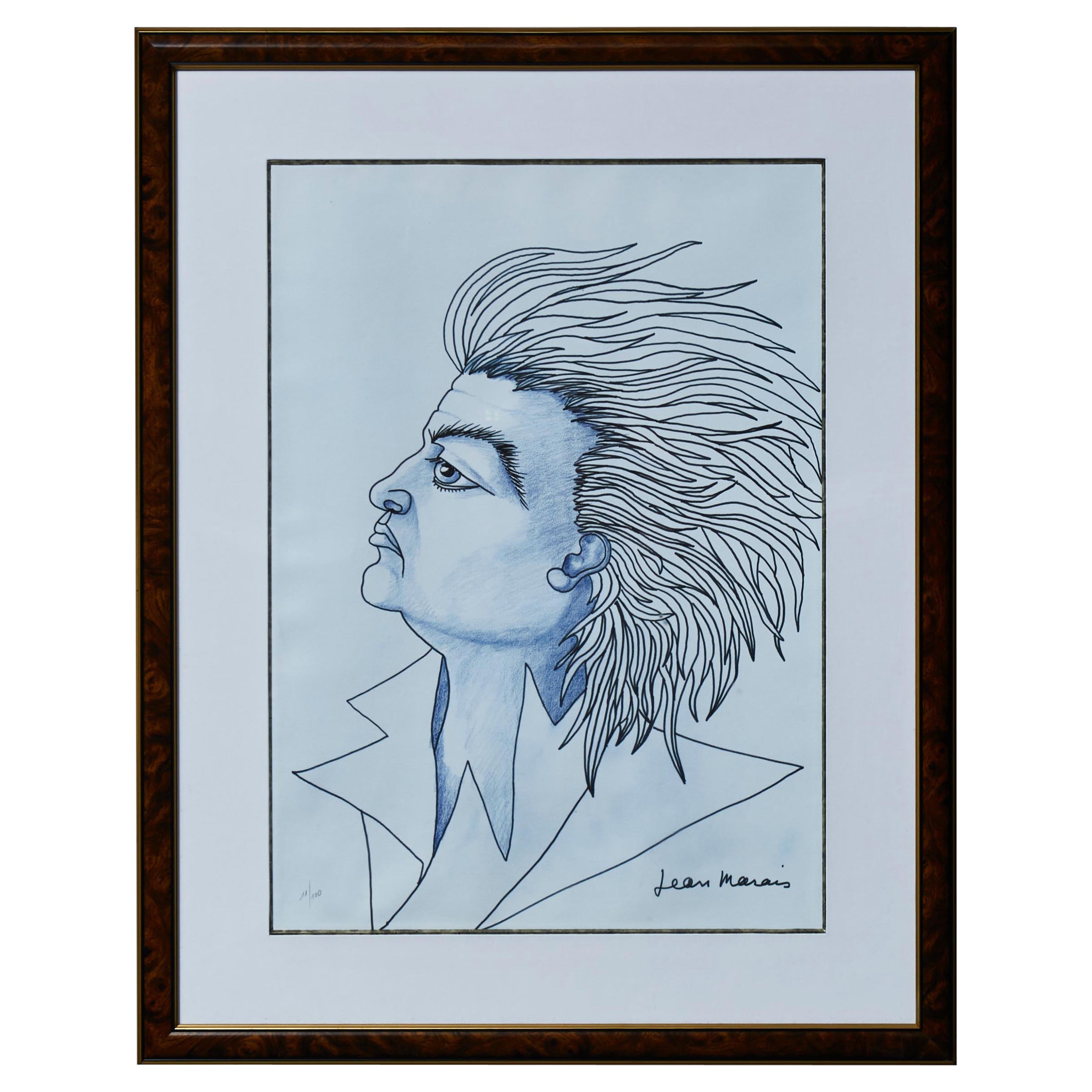 Vintage Jean Marais Lithographie At Cost Price For Sale