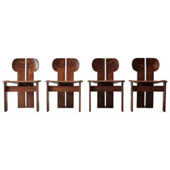 Set of Four Africa Chairs by Afra & Tobia Scarpa, Maxalto, Italy, 1970s