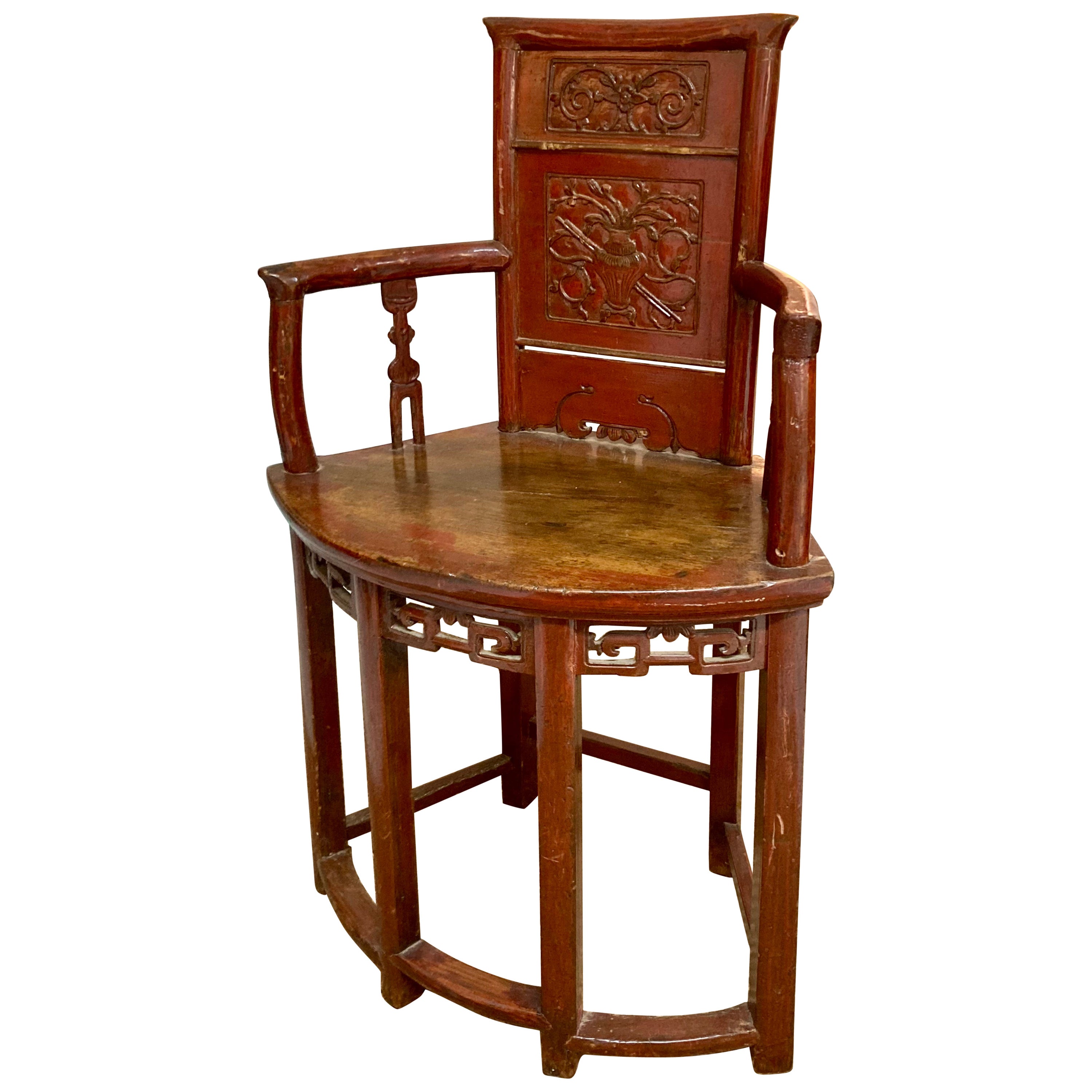 Chinese Qing Dynasty Corner Chair For Sale