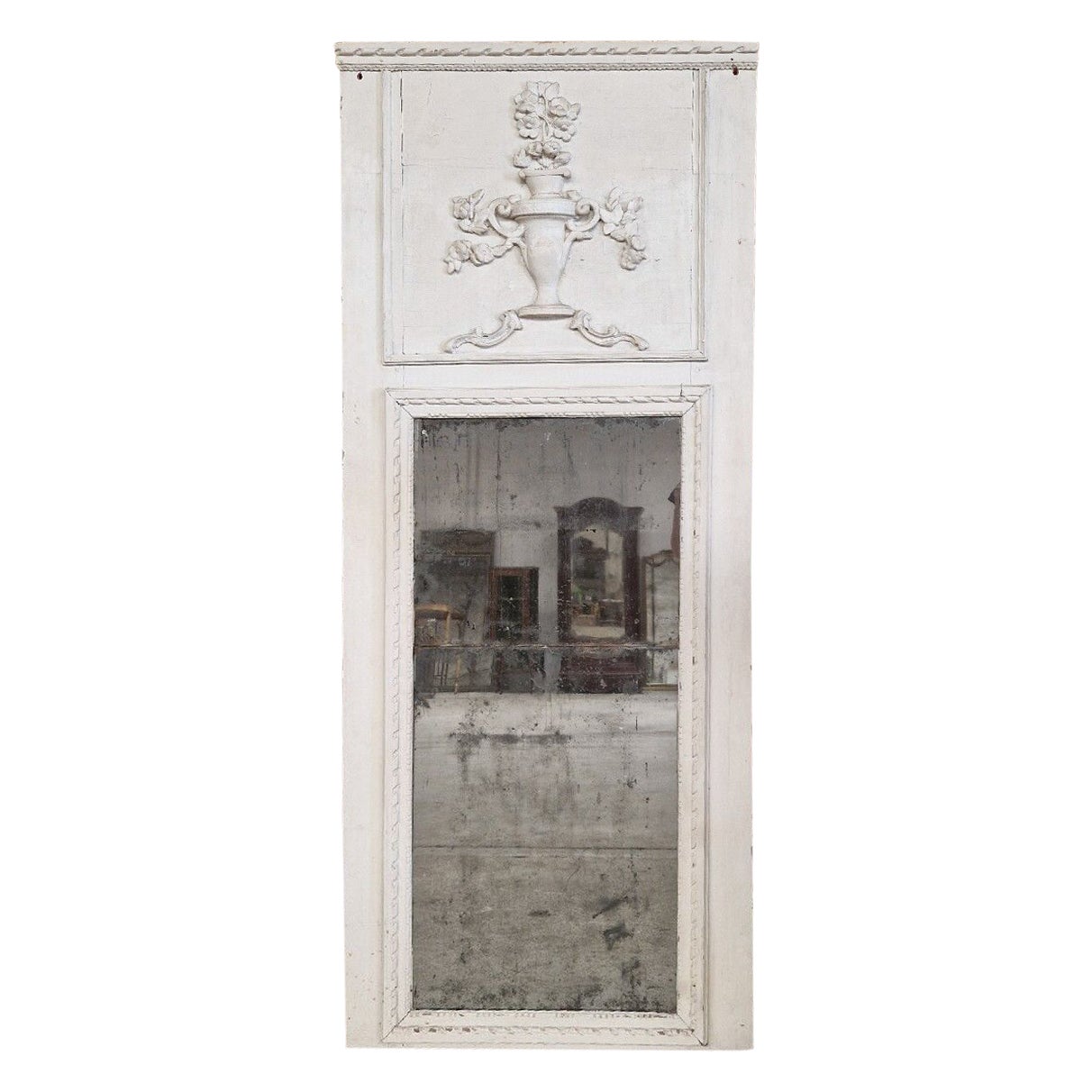 Antike Französisch Spiegel 18. Jahrhundert Trumeau Louis XVI Stil