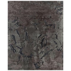Art Area Rug - Platinum Abstract - Grey