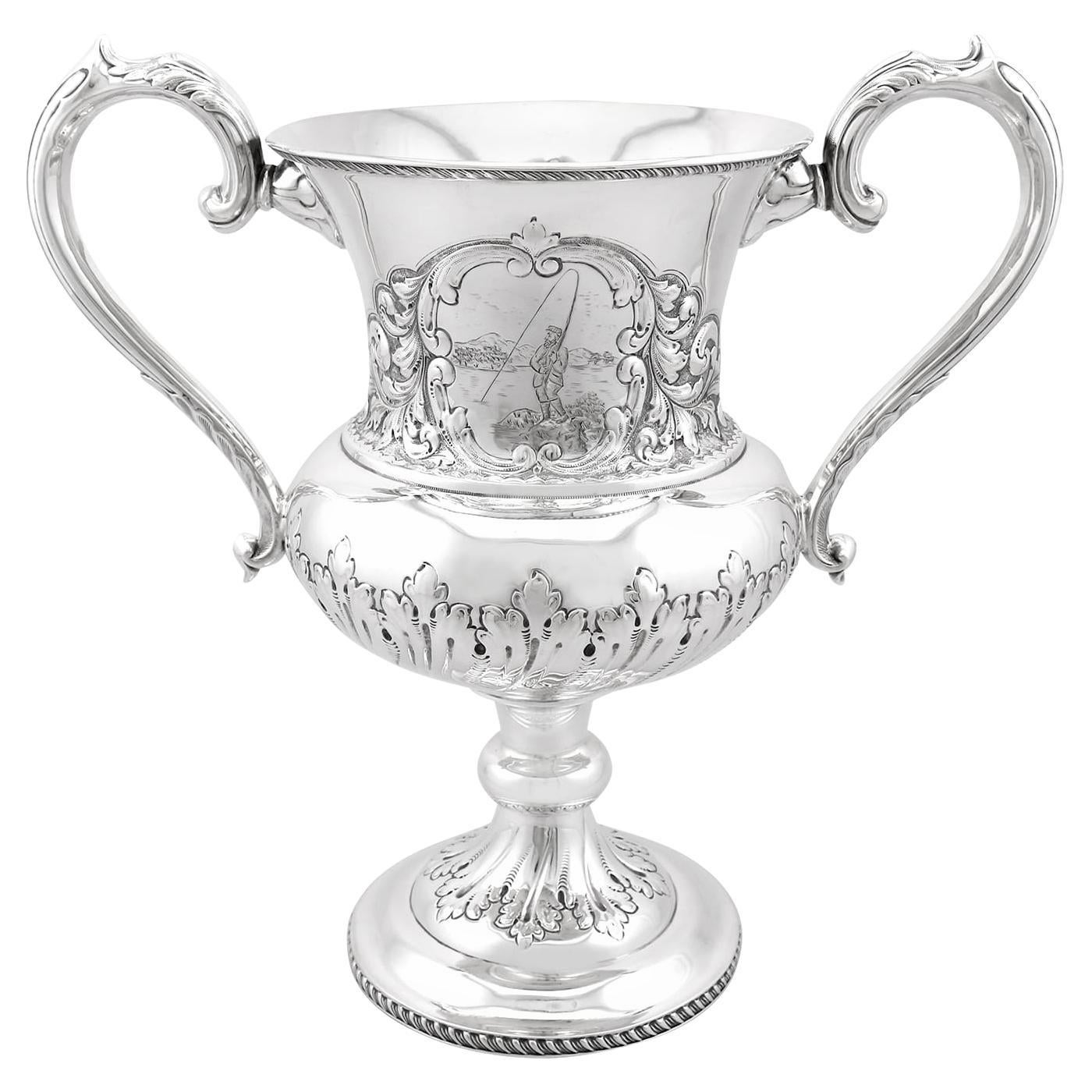Antica tazza di presentazione edoardiana in argento sterling