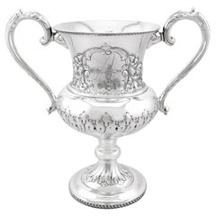 Antica tazza di presentazione edoardiana in argento sterling