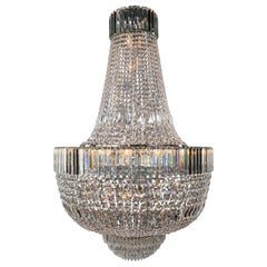 Lustre de style Art Déco en cristal Empire Sac a Pearl Palace Lamp Chrome