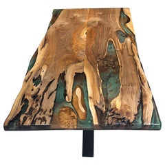 Table de salle à manger Epoxy, table en résine de rivière