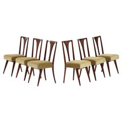 1960's Mid-Century Modern Italian Dining Chairs In The Style Of Carlo De Carli