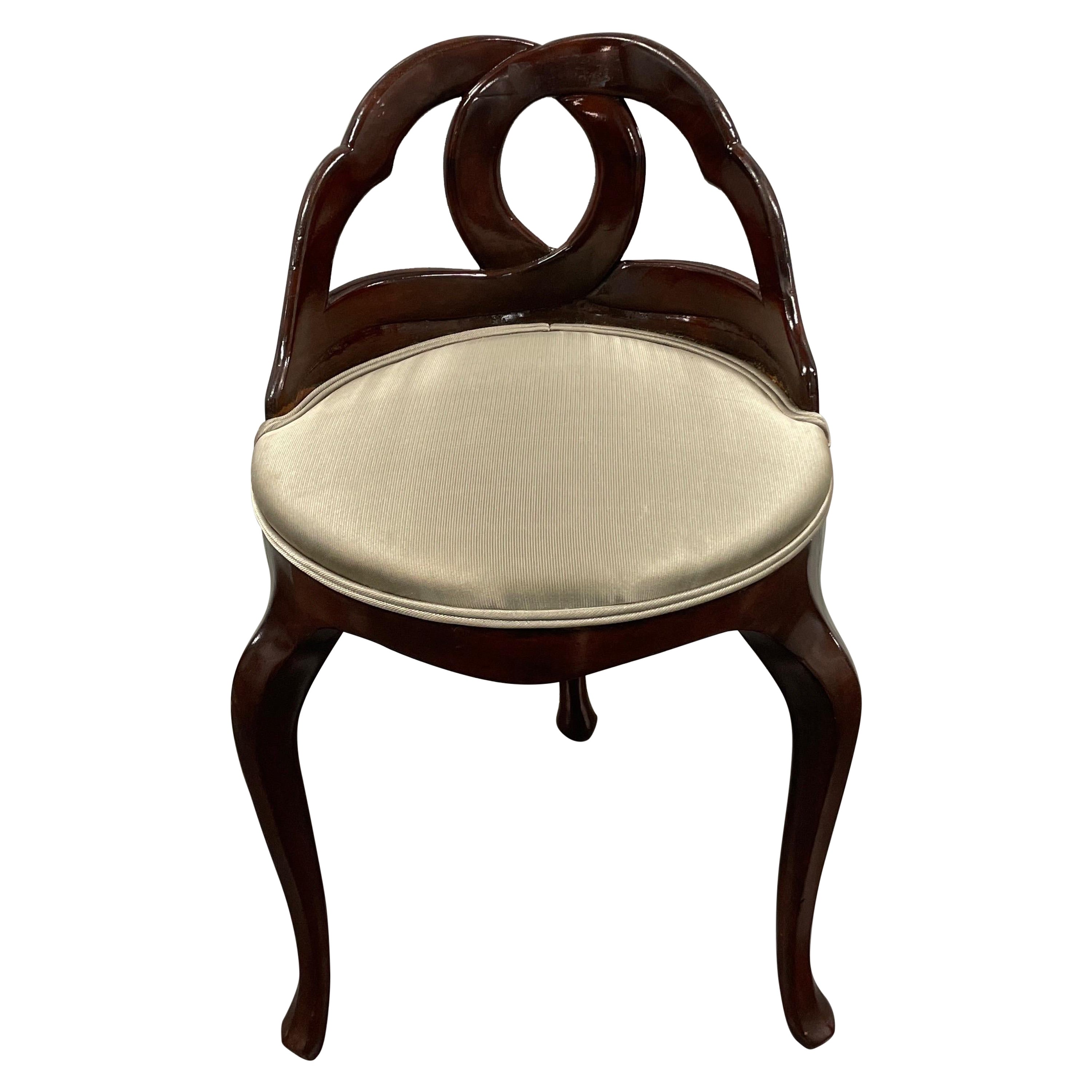 Vintage Italian Vanity Chair For Sale