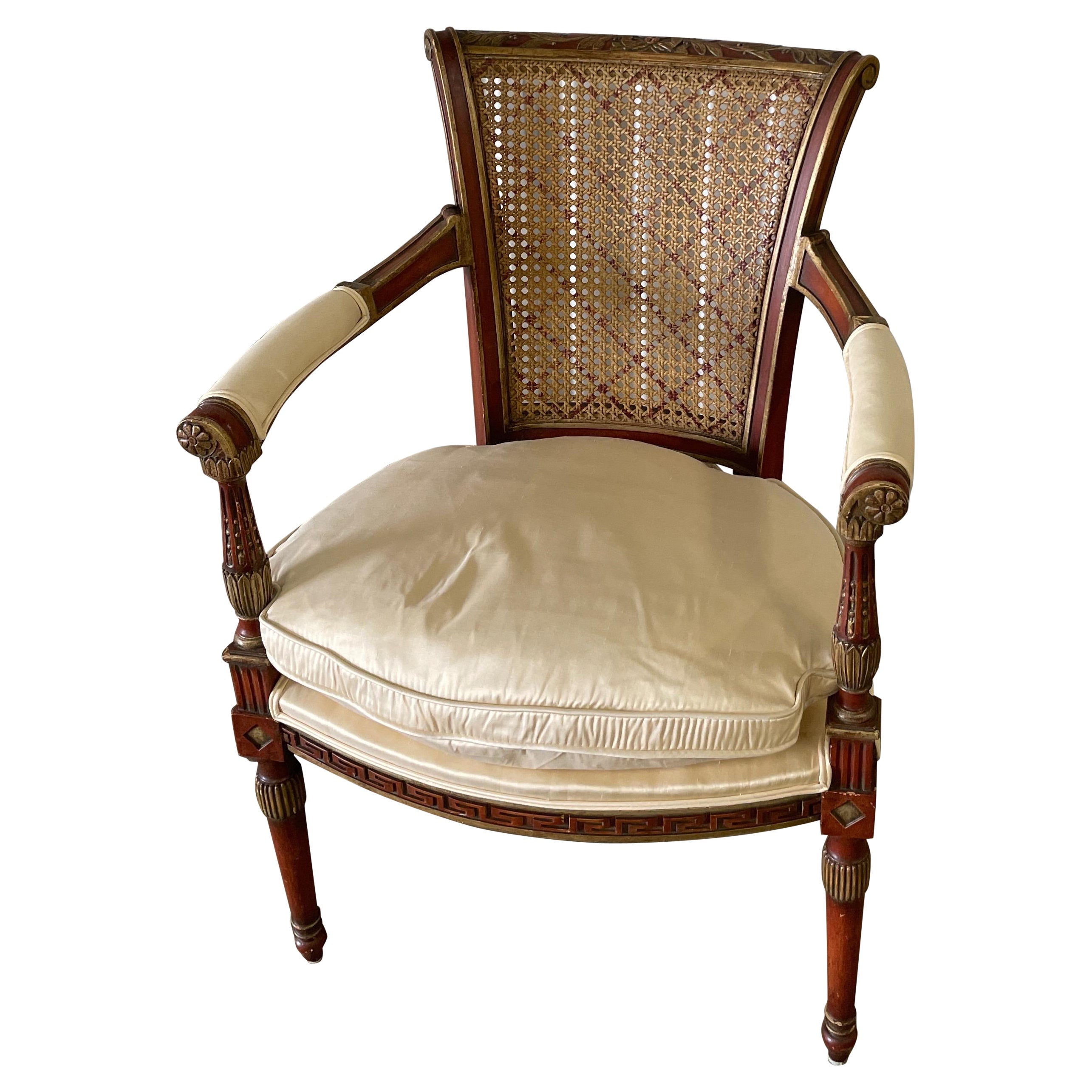 Vintage Regency Style Armchair For Sale