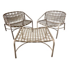 Tadao Inouye For Brown Jordan Kantan Set of Patio Chairs with Ottoman