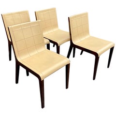 Leather Dining Chairs by Giorgio Soressi for Pietro Costantini, Italy Set of 4