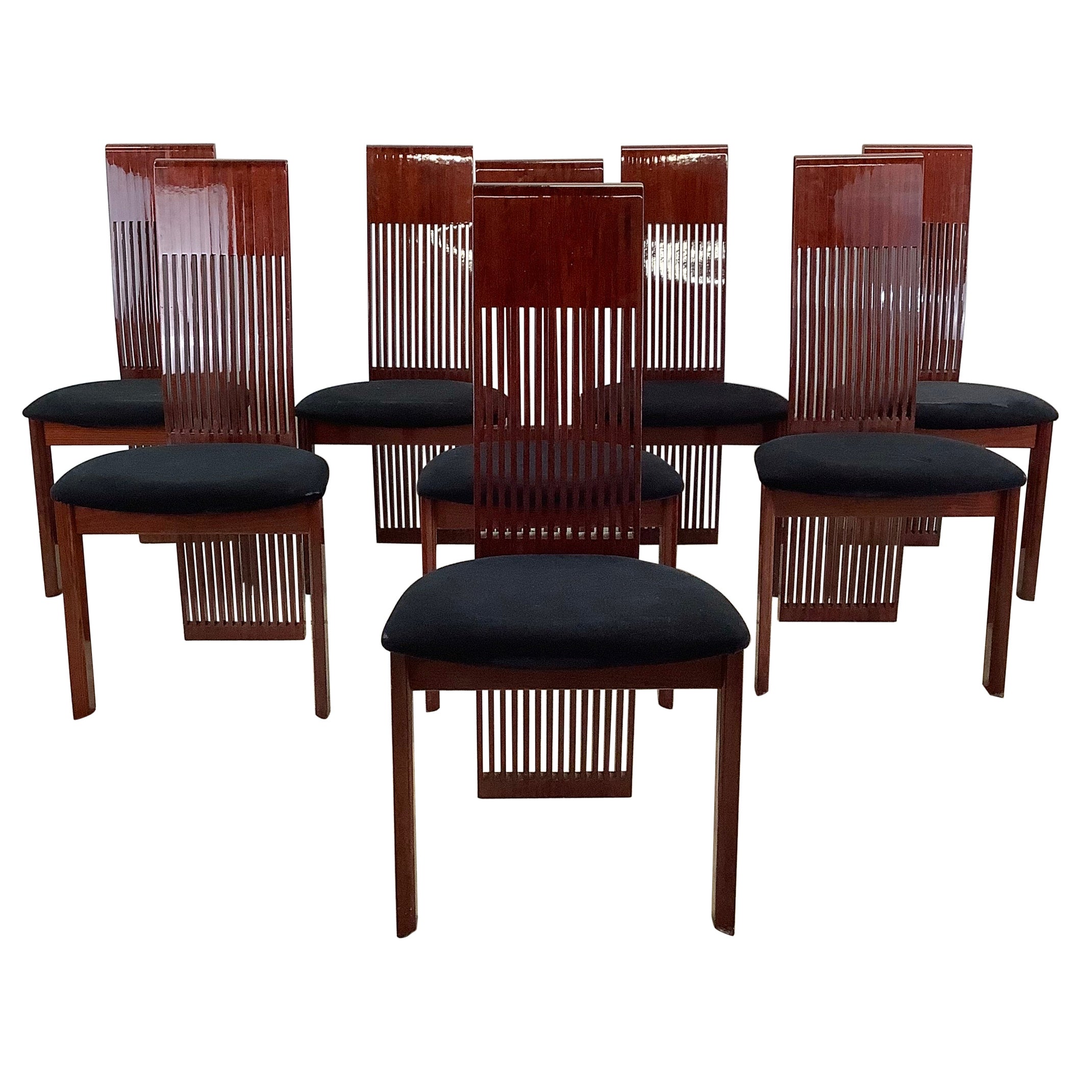 20th Century Italian Modern Dining Chairs- set of 8