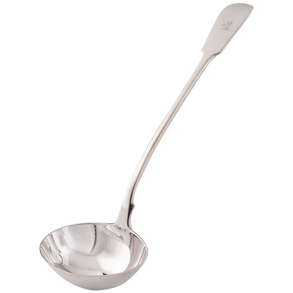 Sterling Silver Fiddle Pattern Ladle London 1841 For Sale