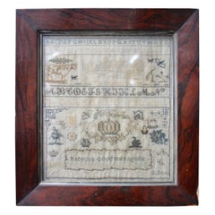 British signed and dated June 1860 needlework sampler