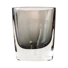 Mid Century Modern Decorative Gray Glass Vase