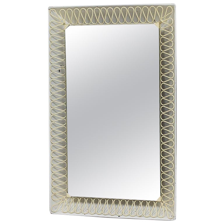 Swedish Modern Illuminated Mirror, 1940s For Sale