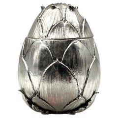 Mauro Manetti, silverplate artichoke ice bucket, 1970s Italy