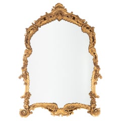 Antique Large Ornate Gilt Framed Mirror