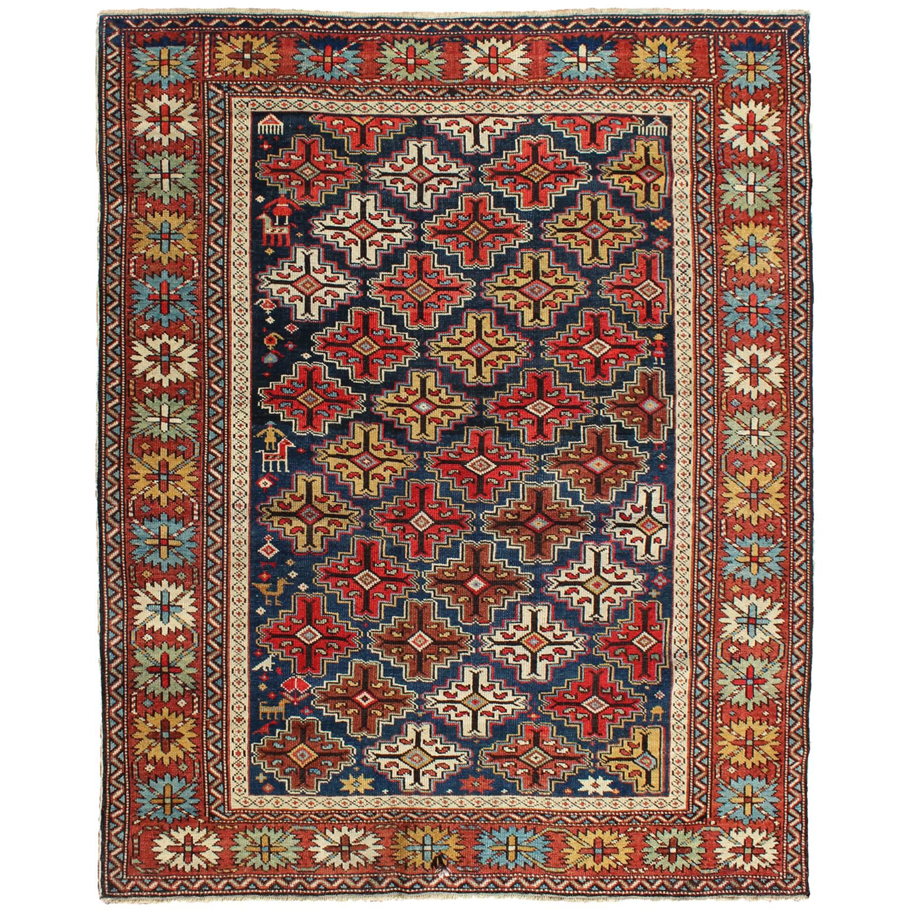 Antique Caucasian Shirvan Rug