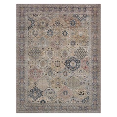 Antiguo, Circa 1920, Alfombra Persa Floral Tabriz