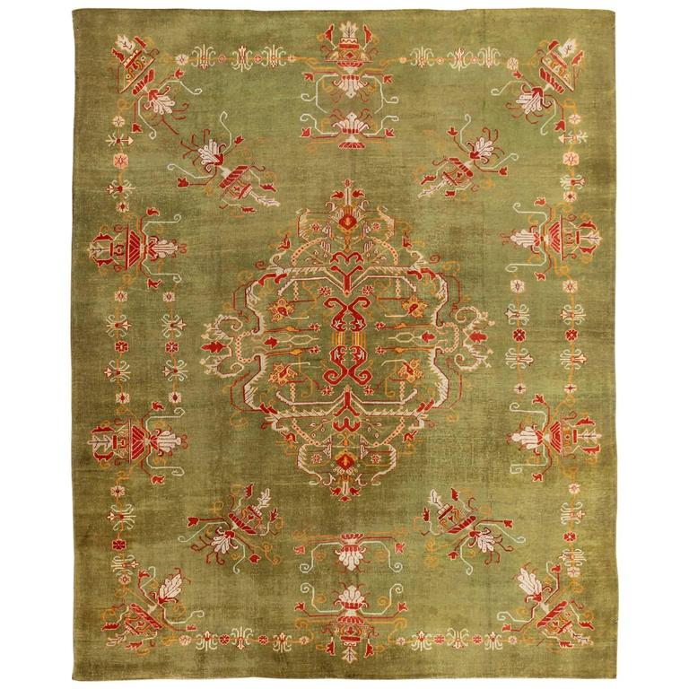 Antique Turkish Oushak Rug For Sale at 1stdibs