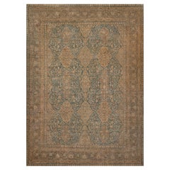 Antique Circa-1900 Floral Persian Kerman Rug