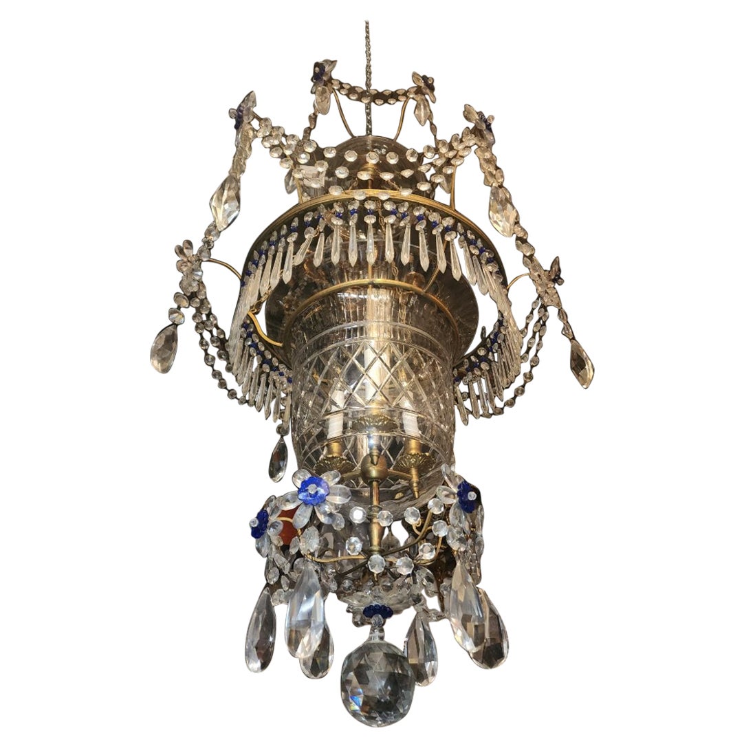 Antique Crystal Chandeliers  For Sale