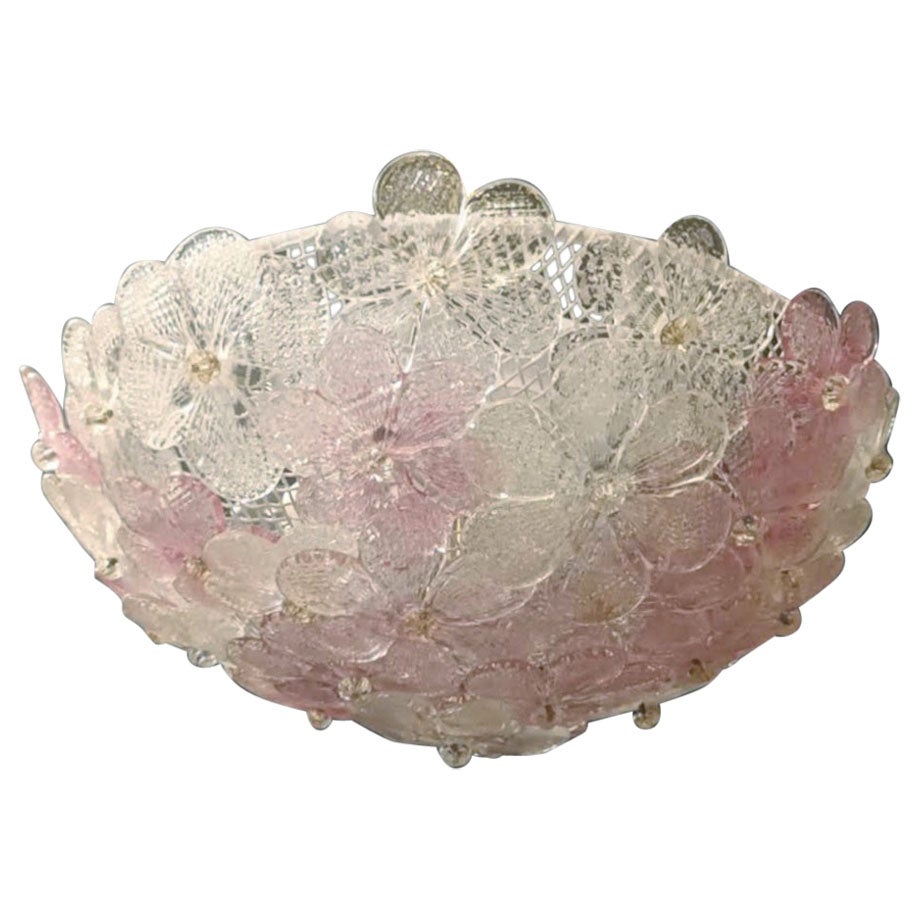 Millefiori Flush Mount by Barovier e Toso, 2 Available