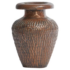 Antique Italian Designer, Vase, Copper, Italy, 1930s